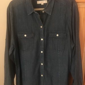 Denim Shirt, LOFT, size XL